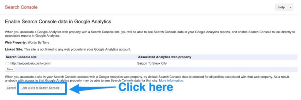 Link to Google Search Console 6