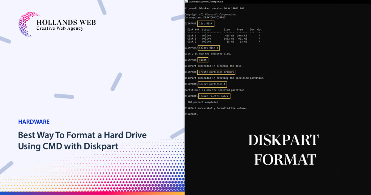 Best Way To Format a Hard Drive Using CMD with Diskpart