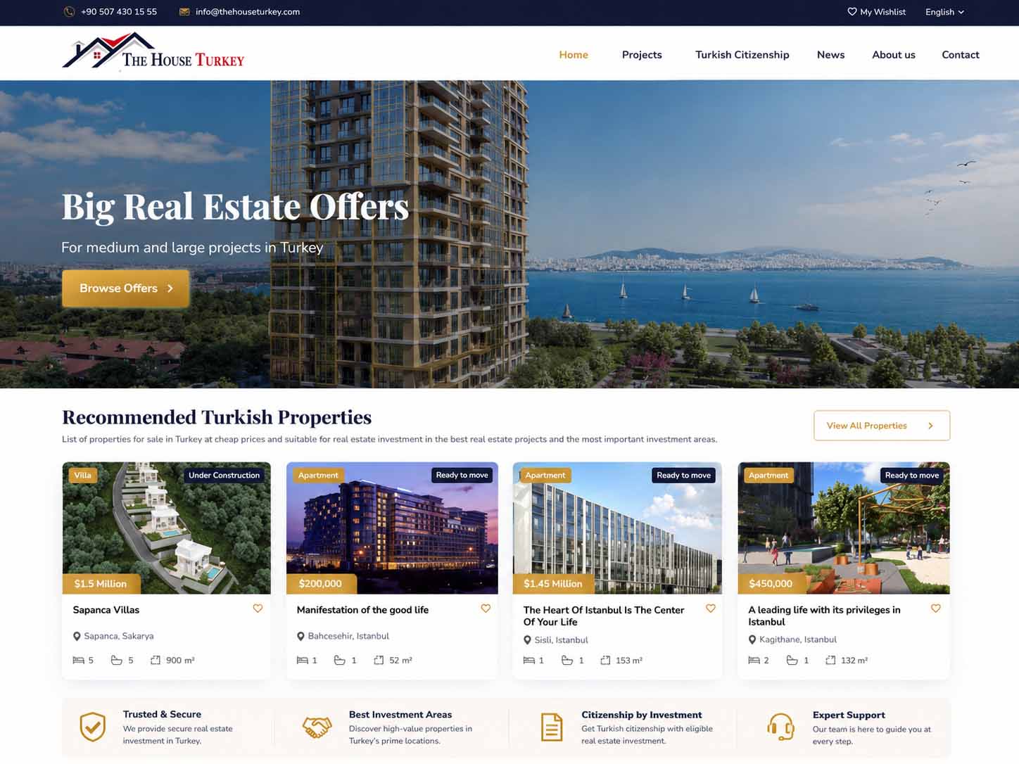 The House Turkey home page preview