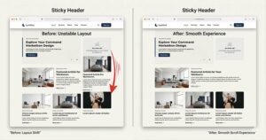 layout shift sticky header